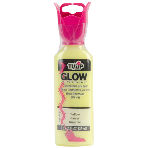 Tulip Dimensional Fabric Paint 1.25oz-Glow In The Dark - Yellow - 65000G-65175 - 017754153999