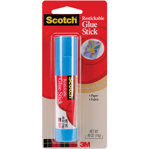 Scotch Repositionable Glue Stick-.49oz - 6314 - 051131602106