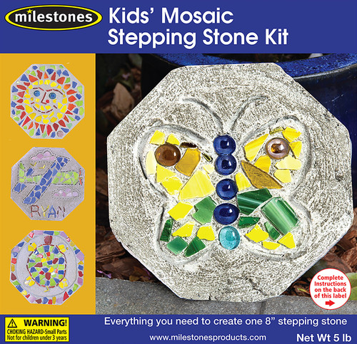 Milestones Mosaic Stepping Stone Kit-Kids - 11235 - 601950112357