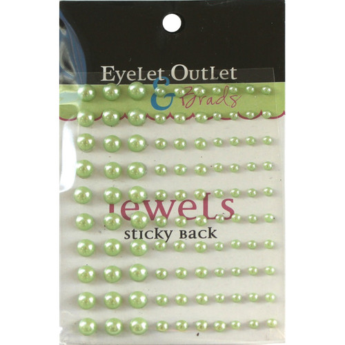 Eyelet Outlet Adhesive Pearls Multi-Size 100/Pkg-Green EOB3-GRN - 810787021149