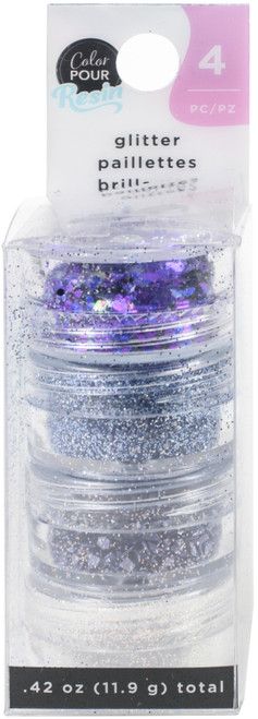 American Crafts Color Pour Resin Mix-Ins-GEODE-VIOLET, BLACK, IRIDESCENT, TURQUOI - 356718 - 718813567183
