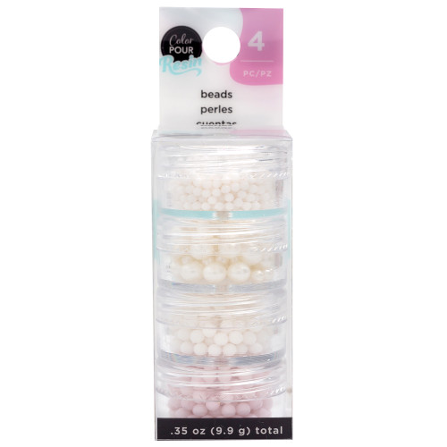 American Crafts Color Pour Resin Mix-Ins-Beads - Colorful 4/Pkg - 359685 - 718813596855