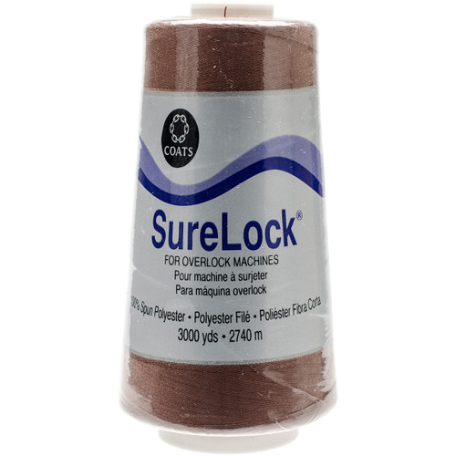 Coats Surelock Overlock Thread 3,000yd-Dark Brown 6110-50 - 071484040868