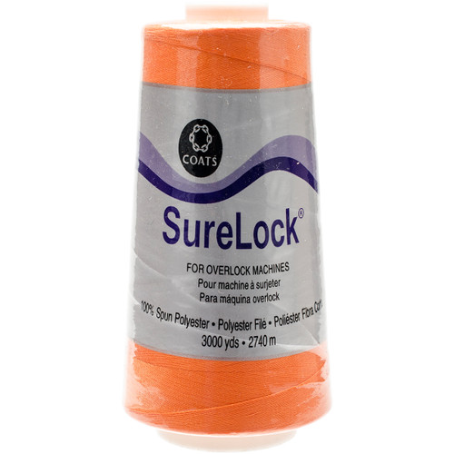 Coats Surelock Overlock Thread 3,000yd-Tangerine 6110-7630 - 073650837425