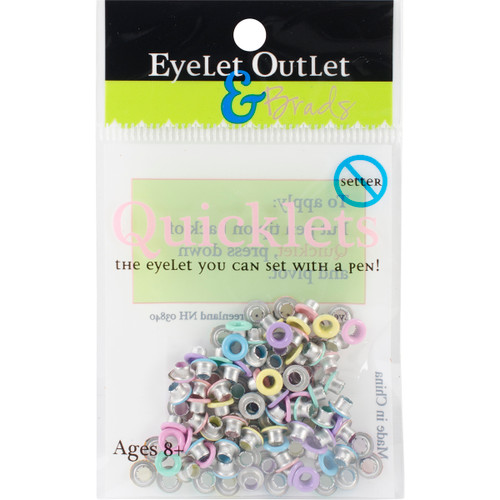 Eyelet Outlet Quicklets Round 84/Pkg-Spring 2 QRND-949 - 879693009726