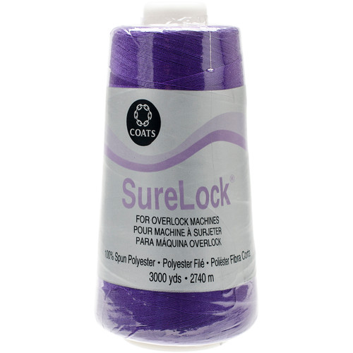 Coats Surelock Overlock Thread 3,000yd-Purple - 6110-945 - 071484040233