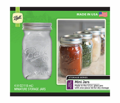 Mini Storage Jars, 4 oz., 4-Pk. - 1440080100 - 014400801006
