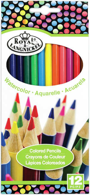 Royal & Langnickel(R) Watercolor Pencils 12/Pkg-Assorted Colors - RTN-156 - 090672358776