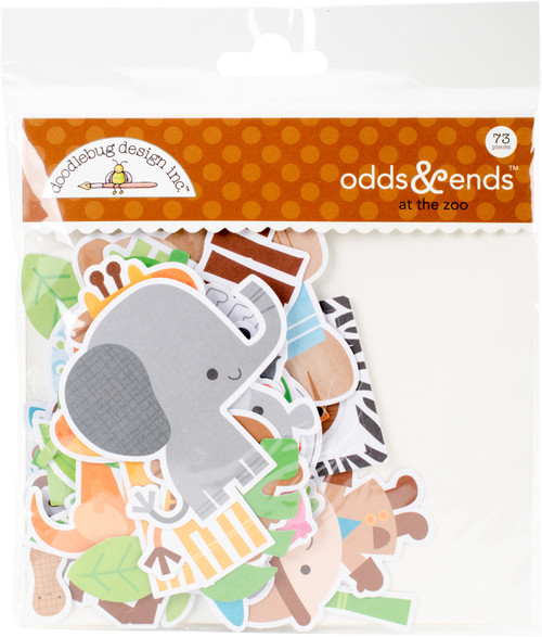 Doodlebug Odds & Ends Die-Cuts-At The Zoo, 73/Pkg - ATZ5600 - 842715056008