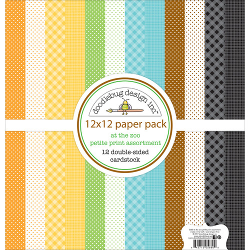 Doodlebug Petite Prints Double-Sided Cardstock 12X12 12/Pk-Sweet & Spooky  Assortment - 842715082793