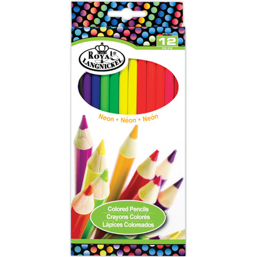 Royal & Langnickel(R) Colored Pencils 12/Pkg-Neons RTN-158 - 090672358790