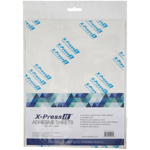 X-Press It Adhesive Sheets 8.5"X11"-5 Sheets - DSS85X11 - 814291000539