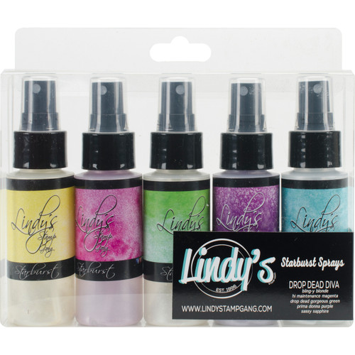 Lindy's Stamp Gang Starburst Sprays 2oz 5/Pkg-Drop Dead Diva SS-SET-14 - 818495017003