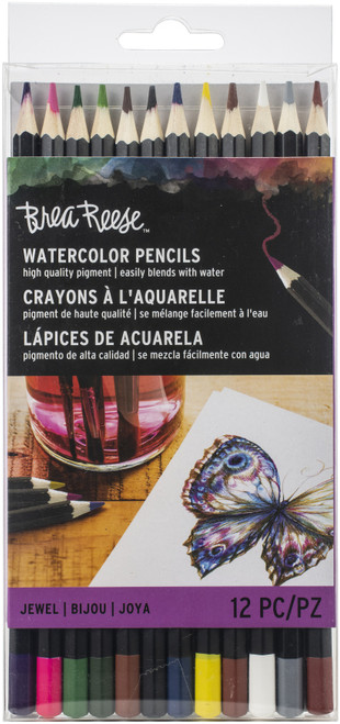 Brea Reese Watercolor Pencils 12/Pkg-Jewel BR33834 - 760899338348