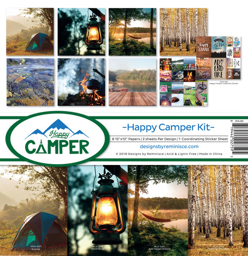 Reminisce Collection Kit 12"X12"-Happy Camper - HCA200 Reminisce Collection Kit 12"X12"-Happy Camper - HCA200