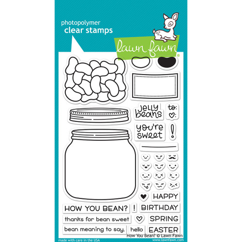 Lawn Fawn Clear Stamps 4"X6"-How You Bean? LF1325