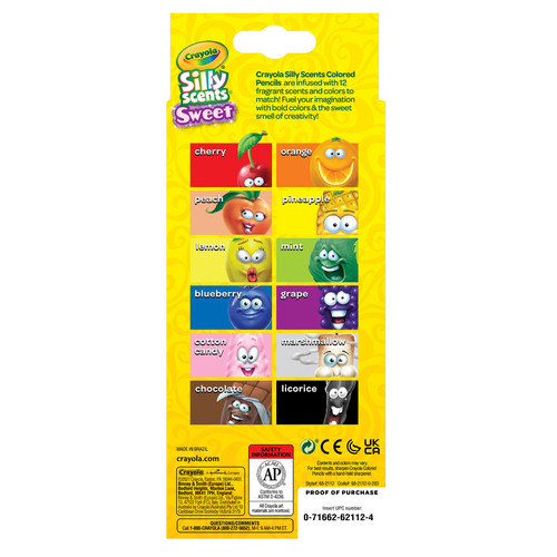 Crayola Silly Scents Colored Pencils-12/Pkg 68-2112