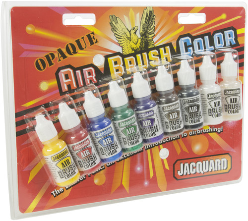 Jacquard Opaque Airbrush Exciter Pack 9/Pkg-0.5oz JAC9935
