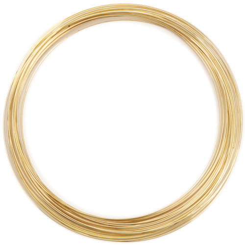 Beadalon Memory Wire Necklace .62mm .5oz-Gold-Plated - 18 Coils - 347A-150