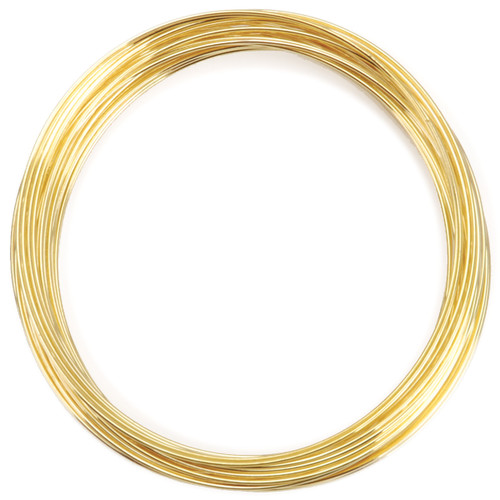 Beadalon Memory Wire Large Bracelet .62mm .5oz-Gold-Plated 30 Coils 347A-050