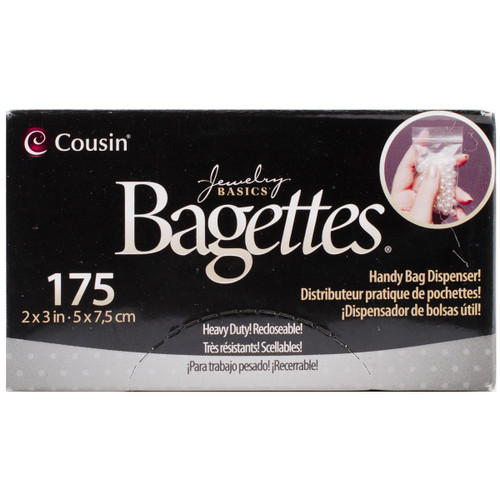 CousinDIY Bagettes Heavy-Duty Reclosable Bags 175/Pkg-2"X3" Clear 14770 - 016321457096