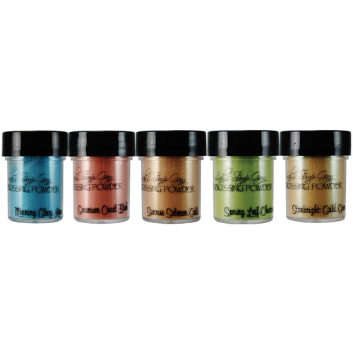 Lindy's Stamp Gang 2-Tone Embossing Powders .5oz 5/Pkg-Mermaid Seashells EP-SET-7