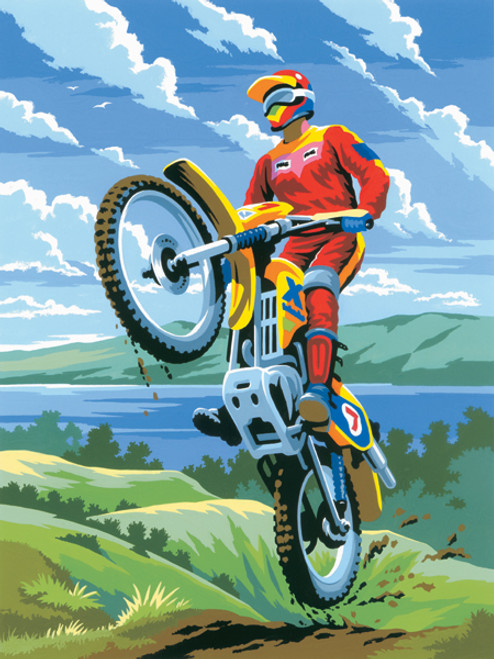 Royal & Langnickel(R) Small Paint By Number Kit 8.75"X11.75"-Motocross - PJS-11 - 090672993601 Royal & Langnickel(R) Small Paint By Number Kit 8.75"X11.75"-Motocross - PJS-11 - 090672993601