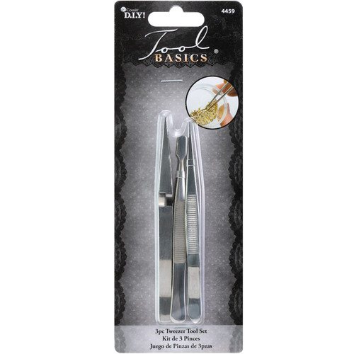 CousinDIY Tool Basics Tweezers 3/Pkg-4.5" - 4459 - 016321915510