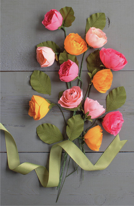 Lia Griffith Crepe Paper Flower Kit-Ranunculus LG40003