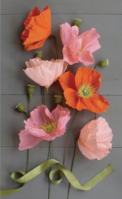 Lia Griffith Crepe Paper Flower Kit-30/Pkg-Poppies - LG40005