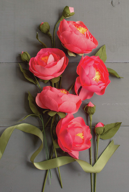 Lia Griffith Crepe Paper Flower Kit-Peonies LG40006