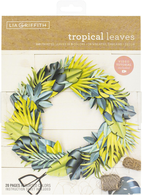Lia Griffith Paper Stack 8.5"X11" 24/Pkg-Tropical Leaves LG41002 - 084001410020