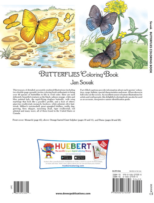 Butterflies Coloring Book-Softcover B6273358