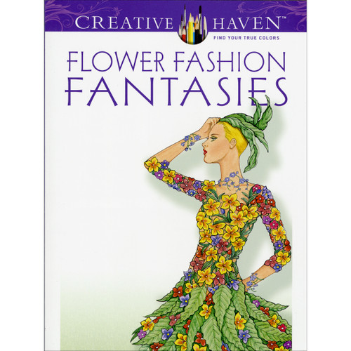 Dover Publications-Creative Haven: Flower Fashion Fantasies -DOV-98638 - 8007594986359780486498638