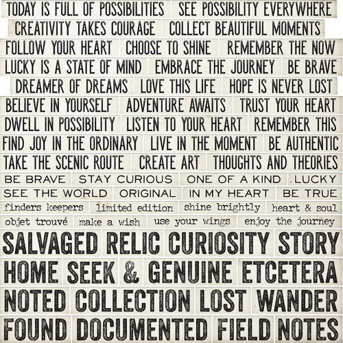 Idea-Ology Chipboard Quote Chips 58/Pkg-Word & Phrases .625"X.75" To 3.75"X.75" TH93563