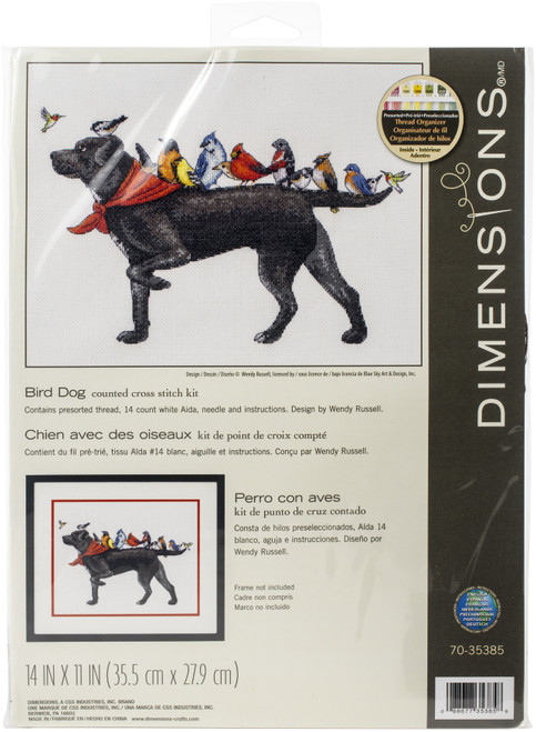 Dimensions Counted Cross Stitch Kit 14"X11"-Bird Dog (14 Count) -70-35385 - 088677353858