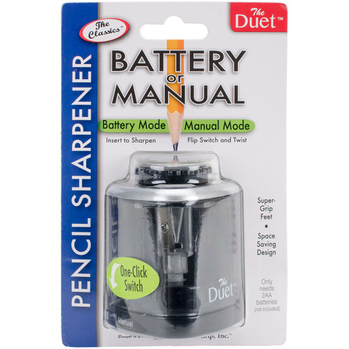 The Pencil Grip The Duet Pencil Sharpener-Black - TPG-364 - 634901003640 The Pencil Grip The Duet Pencil Sharpener-Black - TPG-364 - 634901003640