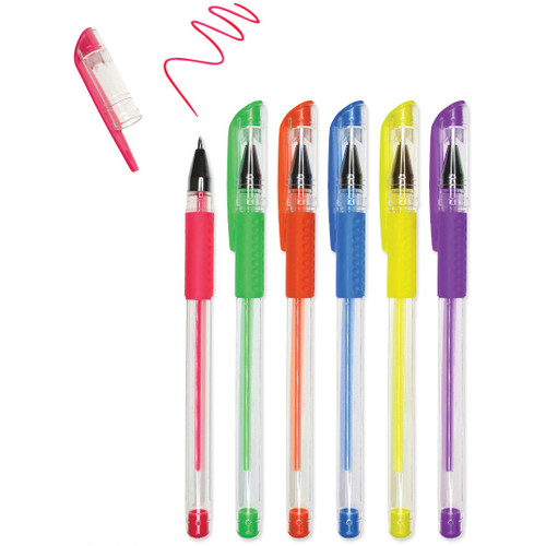 Color Factory Living In Color Color-Flow Gel Pen Set 6/Pkg-Neons - PA478-C