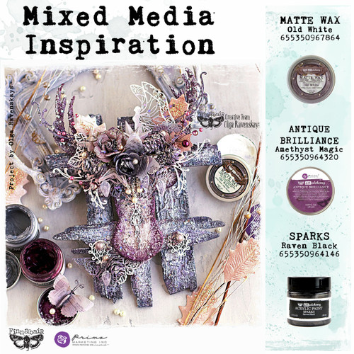 Finnabair Art Alchemy Sparks Acrylic Paint 1.7 Fluid Ounces-Raven Black - AASAP-64146
