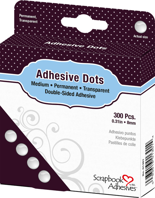 Scrapbook Adhesives Dodz Adhesive Dot Roll-Medium .375" 300/Pkg - 013-01 - 093616013014