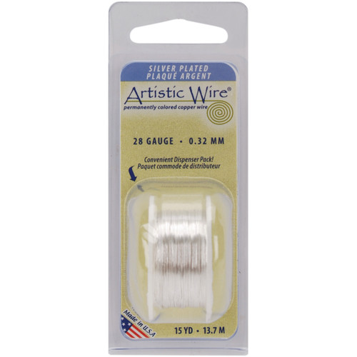 Artistic Wire 28 Gauge 15yd-Non-Tarnish Silver 28AWG-NTS