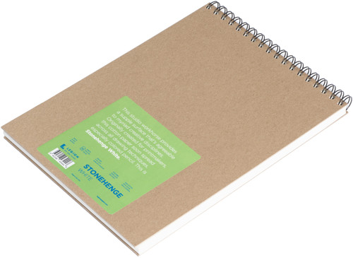 Stonehenge100% Cotton Spiral Paper Pad 9"X12" 32 Sheets/Pkg-White 250gsm - SSP9X12 Stonehenge100% Cotton Spiral Paper Pad 9"X12" 32 Sheets/Pkg-White 250gsm - SSP9X12
