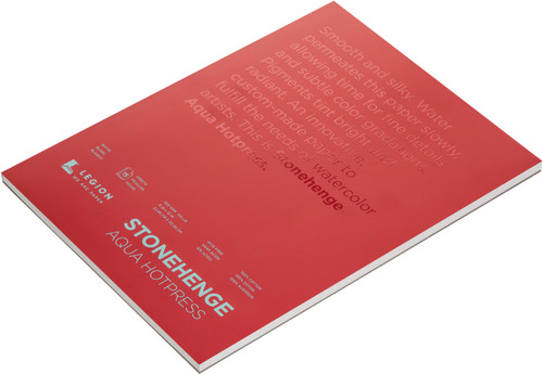 Stonehenge Aqua Block Hotpress Pad 9"X12" 15 Sheets/Pkg-White 140lb - SQH9X12
