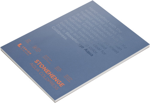 Stonehenge Aqua Block Coldpress Pad 9"X12" 15 Sheets/Pkg-White 140lb - SQC9X12