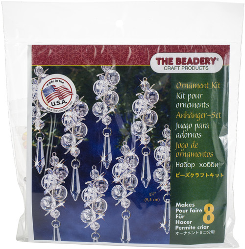 Holiday Beaded Ornament Kit-Irridescent Bubbles Makes 8 -BOK-7445 - 045155900935