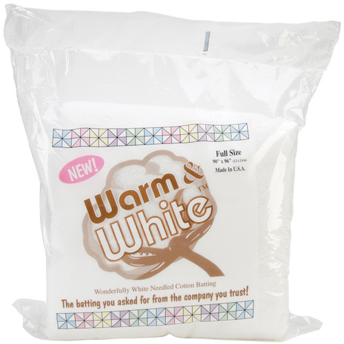 Warm Company Warm & White Cotton Batting-Full Size 90"X96" - 2482 - 753705024825