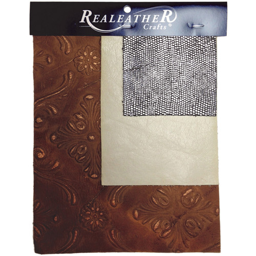 Realeather(R) Crafts Leather Trim Pack 3/Pkg-Assorted Large BDL-3 - 870192008432