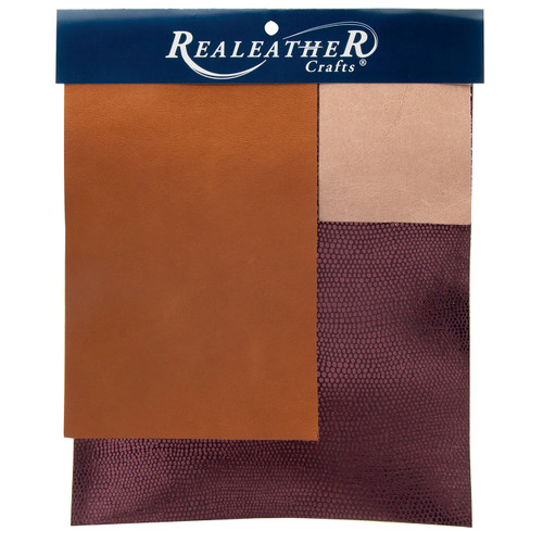 Realeather(R) Crafts Leather Trim Pack 3/Pkg-Assorted Large - BDL-3