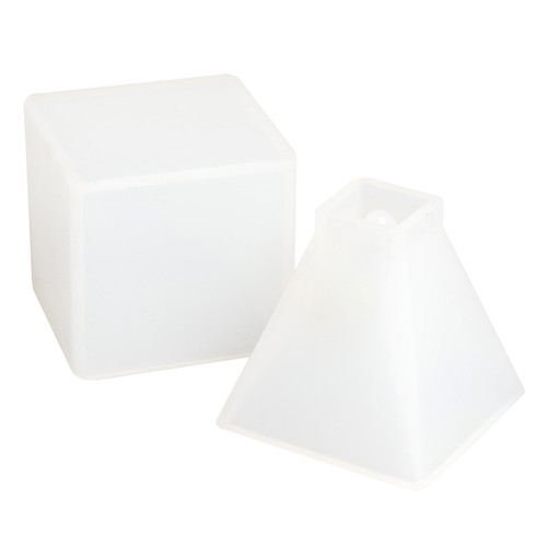 American Crafts Color Pour Resin Mold 2/Pkg-Paper Weight - Cube & Pyramid - 356724