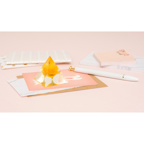 American Crafts Color Pour Resin Mold 2/Pkg-Paper Weight - Cube & Pyramid - 356724